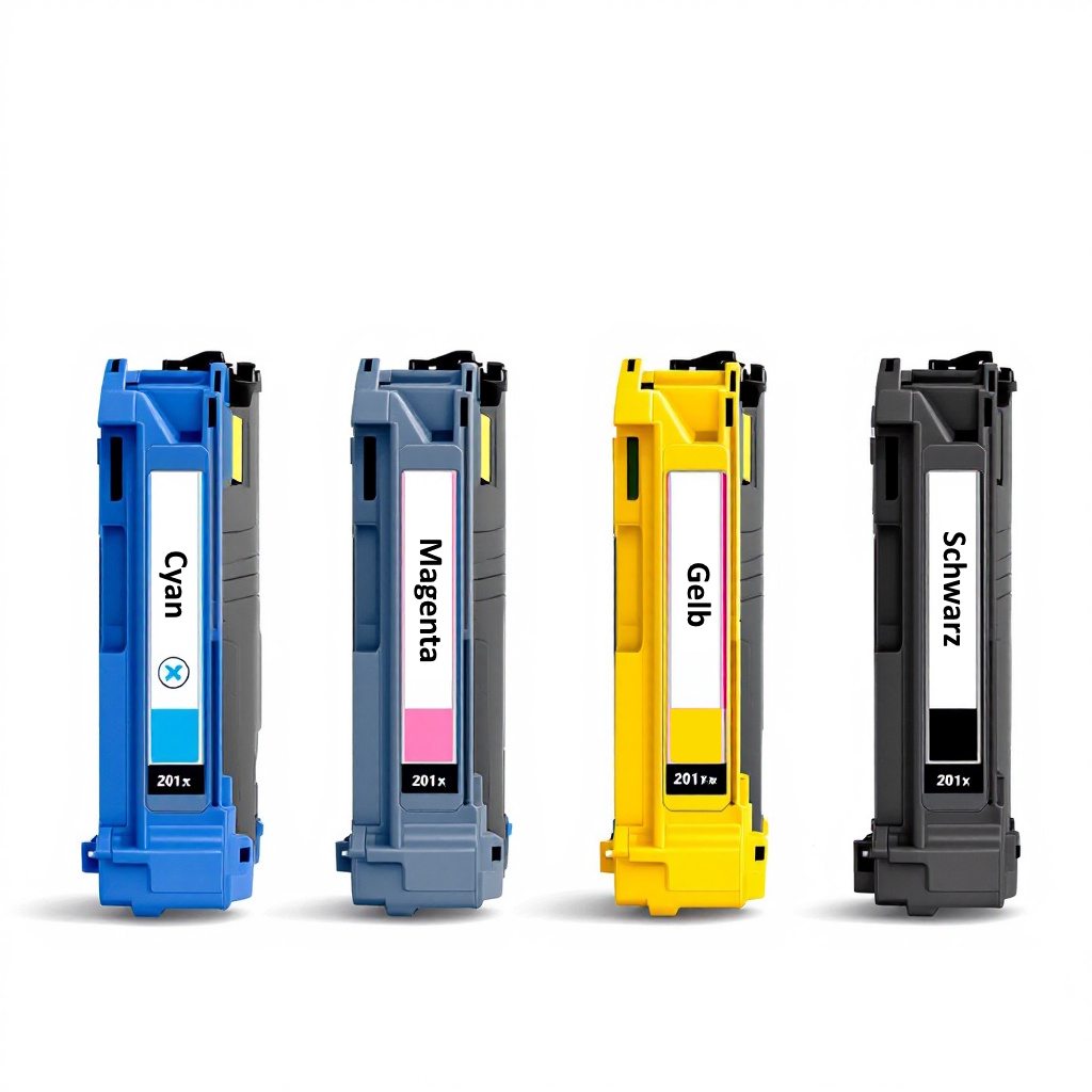 HP 201X 4er-Pack Cyan/Magenta/Gelb/Schwarz Kompatibles LaserJet Tonerkartuschen mit hoher Reichweite CF253XM
