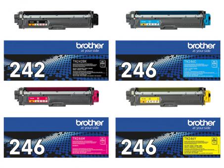 Brother Original TONTN246KIT5 Pack TN241/242/245/246 Rainbowkit für Brother / TN246KIT / BK2x2.500