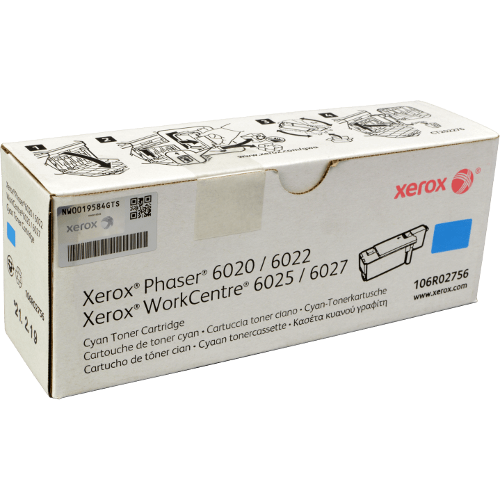 Original Xerox 106R02756 Toner cyan, Kapazität bis zu 1 000 Seiten