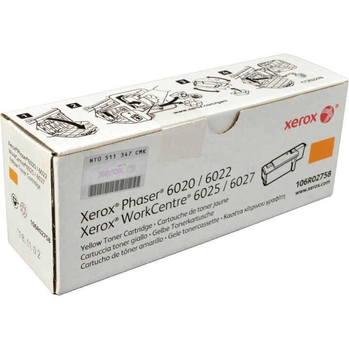 Original Xerox 106R02758 Toner gelb, Kapazität bis zu 1 000 Seiten