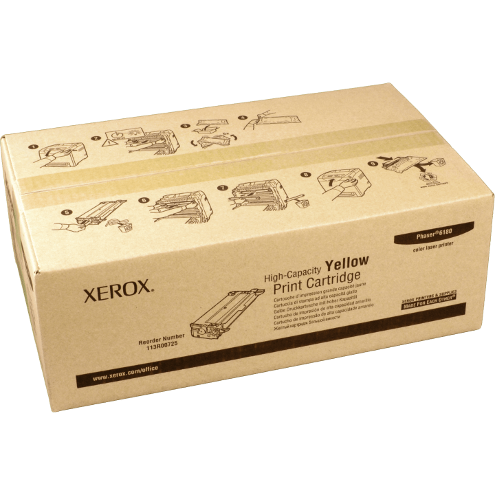 Original Xerox 113R00725 Toner gelb, Kapazität bis zu 6 000 Seiten